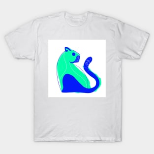 greenlight cat in neon bright ecopop T-Shirt